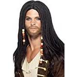 Pirates Long Wigs Fancy Dress Smiffys Pirate Wig Black