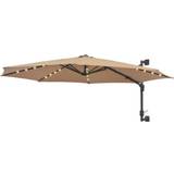 Black Parasols & Accessories vidaXL Wall-mounted Parasol with LED 300cm