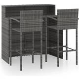 vidaXL 3064887 Outdoor Bar Set, 1 Table incl. 2 Chairs