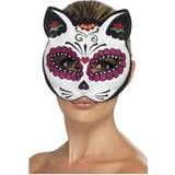 Eye Masks Fancy Dress Smiffys Sugar Skull Cat Glitter Eyemask