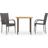 vidaXL 3072481 Patio Dining Set, 1 Table incl. 2 Chairs