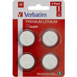 Batteries & Chargers Verbatim Premium Lithium CR2450 580mAh 4-pack