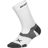 2XU Vector Cushion Full Length Socks Unisex - White/Grey