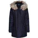 Only Solid Parka Coat - Blue/Night Sky
