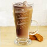 Glasses Personalised Heart Banner Latte Glass 28cl