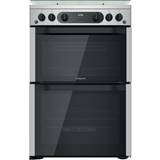 Silver Gas Cookers Hotpoint HDM67G0CCX/UK Black, Stainless Steel, Silver