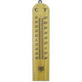 Thermometers, Hygrometers & Barometers Faithfull Thermometer Wall Wood 260mm