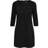 Short Dresses - Viscose Only Stretchy Dress - Black