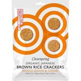 Crackers & Crispbreads Clearspring Organic Japanese Brown Rice Crackers Whole Sesame 40g