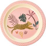 Rice Kids Melamine Lunch Plate Jungle Animals Print