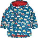 Fleece Lined Rain Jackets Children's Clothing Frugi Puddle Buster Coat - Sail The Seas (RCA102SAL)