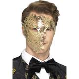 Half Masks Fancy Dress Smiffys Deluxe Metal Filigree Phantom Mask