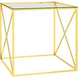 vidaXL Stainless Steel and Glass Coffee Table 55x55cm
