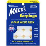 Pillow Soft Silicone Putty Ear Plugs 6-pack