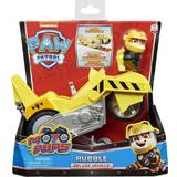 Paw Patrol Toy Motorcycles Spin Master Paw Patrol Moto Pups Rubbles Deluxe Pull Back Motorcycle Vehicle with Wheelie Feature & Figure