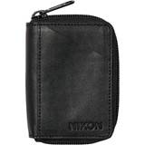 Nixon Orbit Zip Card Leather Wallet - Black