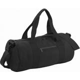 BagBase Plain Varsity Duffle Bag - Black