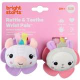 Lambs Baby Toys Bright Starts Teether & Rattle Wrist Pale