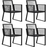 Synthetic Rattan Patio Chairs Garden & Outdoor Furniture vidaXL 312160 4-pack Garden Dining Chair