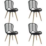 Rattan Kitchen Chairs vidaXL 246808 Kitchen Chair 85cm 4pcs