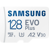 Memory Cards Samsung Evo Plus microSDXC Class 10 UHS-I U3 V30 A2 128GB +SD Adapter