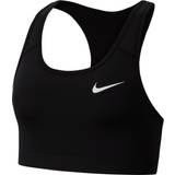Nike Swoosh Medium-Support Non-Padded Sports Bra - Black/White