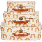 Cardboard Storage Sass & Belle Earth Rainbow Suitcases Set of 3
