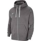 Grey Hoodies Children's Clothing Nike Youth Park 20 Full Zip Fleeced Hoodie - Charcoal Heather/White (CW6891-071)