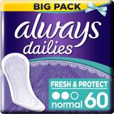 Dermatologically Tested Pantiliners Always Dailies Fresh & Protect Normal 60-pack