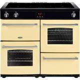 100cm - Electric Ovens Gas Cookers Belling Farmhouse 100Ei Yellow