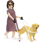 Lundby Doll House Doll with Blind Stick & Guider Dog 60808000