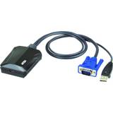 Cable Adapters - USB B Mini Cables Aten USB A/VGA-USB B Mini M-F Adapter