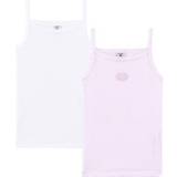 Cotton Tank Tops Petit Bateau Undershirts 2-pack - White/Light Pink Stripes