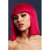 Celebrity Short Wigs Fancy Dress Smiffys Fever Lola Wig Magenta Pink