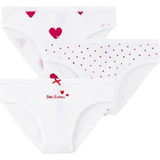 Lace T-shirts Petit Bateau Heart Print Panties 3-Pack - White (A00FP-00)