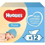 Huggies Baby Care Huggies Pure Baby Wipes Perfume Free with Water & Skin Loving Natural Fiber 672pcs