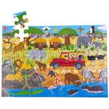 Bigjigs Wooden African Adventure Floor Jigsaw Puzzle 48 Pieces