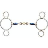 Blue Bridles & Accessories Shires Blue Sweet Iron Two Ring Gag With Lozenge
