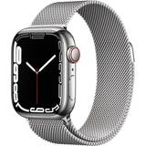 Steel Smartwatches Apple Watch Series 7 Cellular 41mm Stainless Steel Case with Milanese Loop