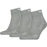 Puma Unisex Cushioned Quarter Socks 3-pack - Grey
