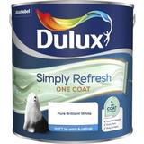 Dulux matt emulsion paint pure brilliant white Dulux Simply Refresh Wall Paint Pure Brilliant White 2.5L
