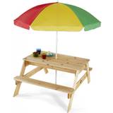 Wood Picnic Tables Garden & Outdoor Furniture Plum Picnic Table with Parasol