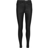 Nylon Jeans Noisy May Callie Coated High Waist Skinny Jeans - Black