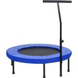 Blue Fitness Trampolines vidaXL Trampoline With Handle And Safety Guard 102cm