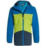 PFC-FREE impregnation Shell Outerwear Vaude Kid's Escape 3in1 Jacket - Radiate/Green