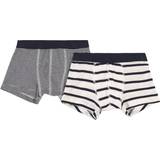 Stripes Underwear Petit Bateau Boy's Striped Organic Cotton Boxer Shorts 2-pack- Variante-1 (A01FR00040)