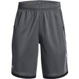Grey - Shorts Trousers Under Armour Stunt 3.0 Shorts Kids - Pitch Gray/Black