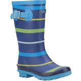 Cotswold Stripe Wellington Boot - Blue/Green/Yellow