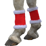 Red Horse Boots Hy Christmas Santa Leg Wraps