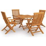 vidaXL 3059584 Patio Dining Set, 1 Table incl. 4 Chairs